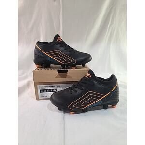 Umbro Spirito FG JNR Youth Firm Ground Cleats SizeUS 12C Youth Black/Orange/Blue